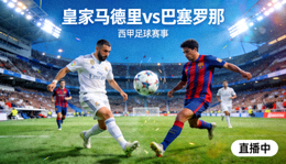 皇家马德里对阵巴塞罗那的西甲足球赛事直播缩略图